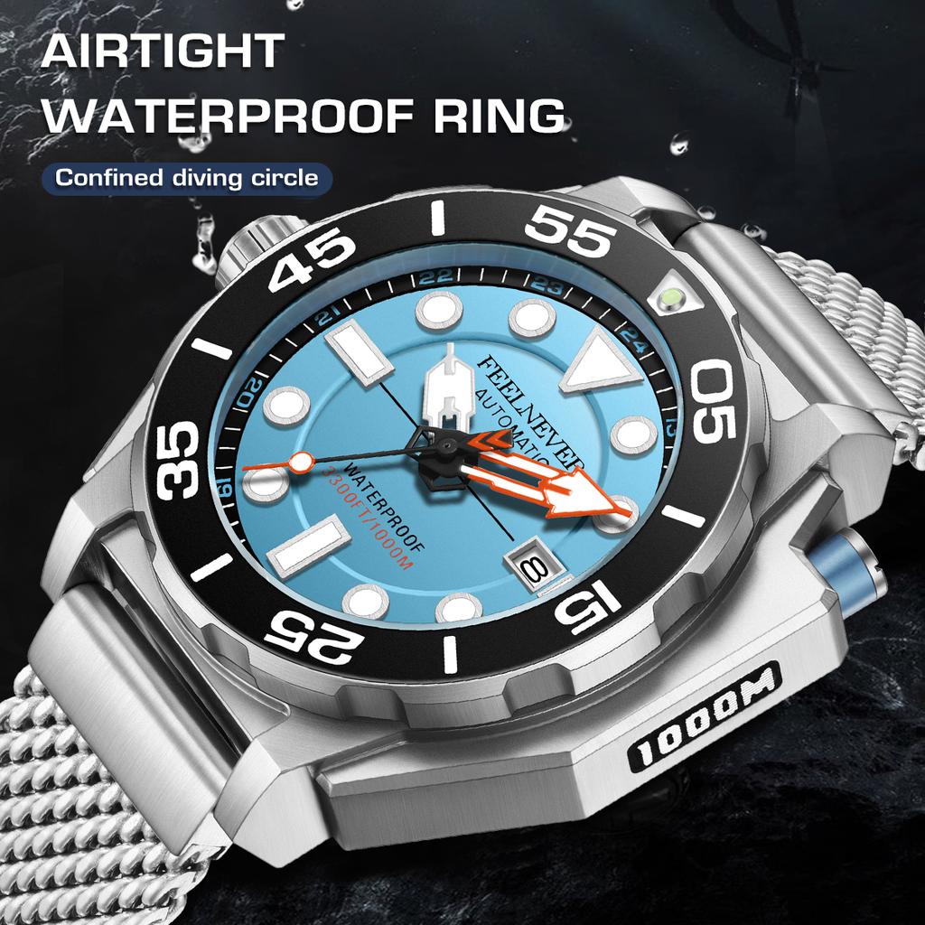 New Automatic Mechanical Watch for Men FeelNever Original Waterproof Luxury Business Male Wristwatches Relogio Masculino