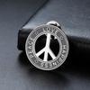 Roestvrij Staal Vredesteken Ronde Broche voor Dames Heren Geluk Vrede Liefde Reversspelden Trend Sieraden Accessoires Amulet Cadeaus