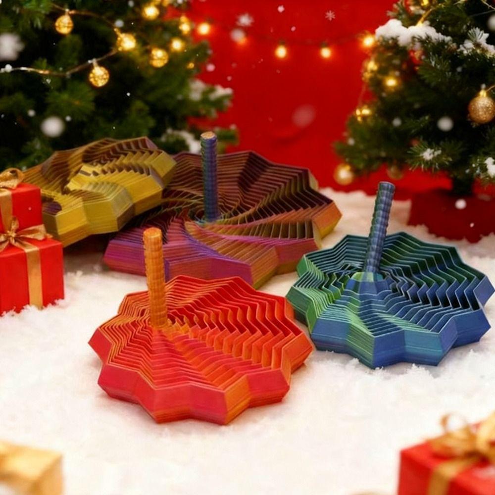 כוכב פלסטיק מורחב חושי Fidget מודפס בתלת מימד עם ידיות ספירלת פיתול Fidget להקלה על לחץ משושה Fidget פרקטלי