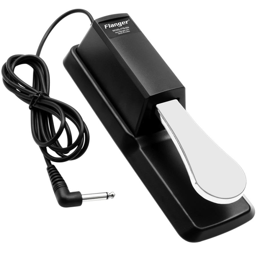 FLANGER Sustain Pedal Ideal for Keyboards and Digital Sustain Pedal with Polarity Switching FTB-004, Pianos, Pedal/Damper