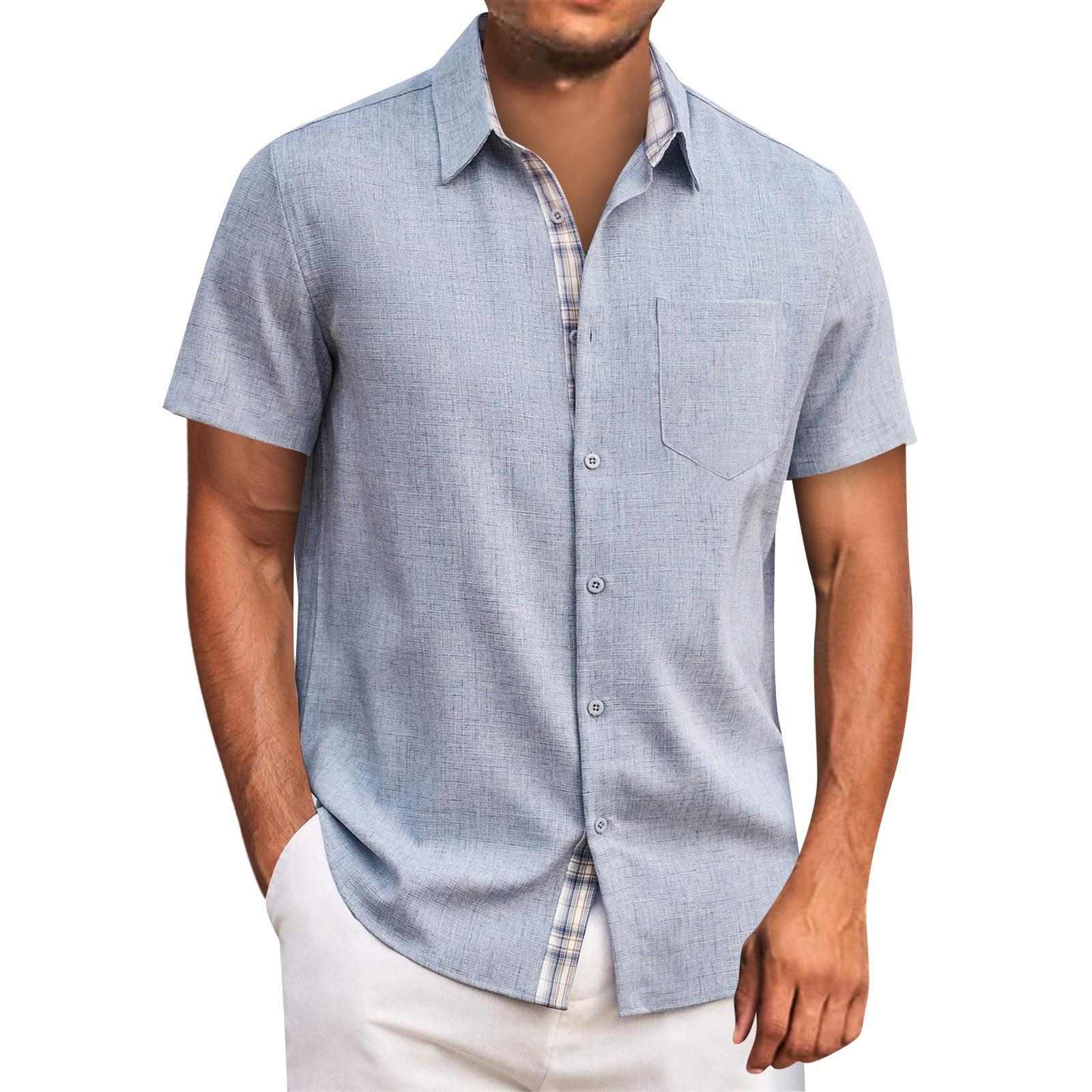 

Гавайская рубашка для мужчин, мужские винтажные рубашки для боулинга на пуговицах, летняя пляжная рубашка с коротким рукавом M