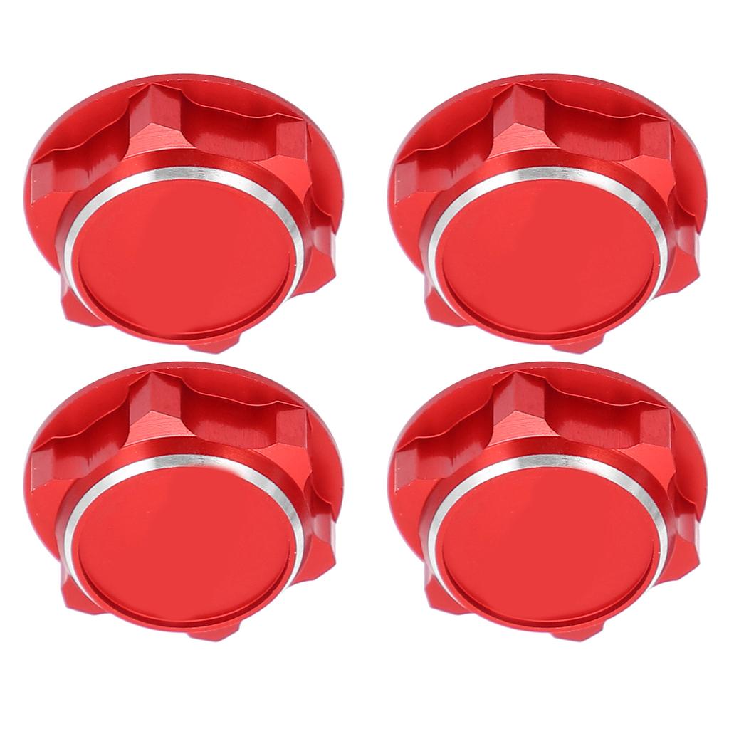 Lightweight Aluminum Alloy Hex Wheel Nuts 17mm Anti Loose Dustproof Hex Nut for 18 RC CarRed