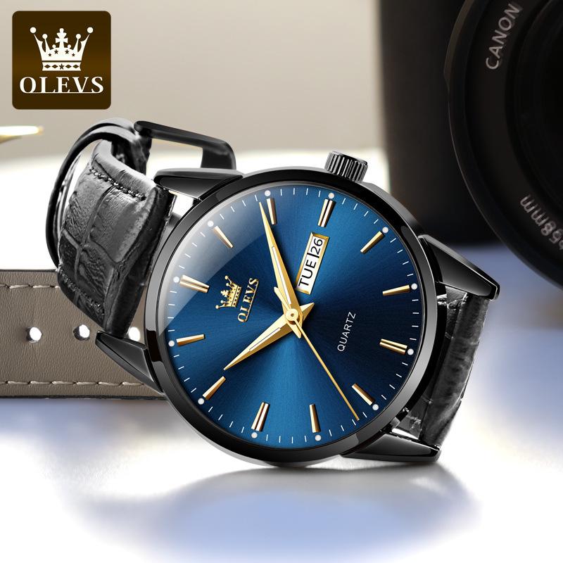 OLEVS Dual Calendar Waterproof Couple Women's Watch - Non-Mechanical