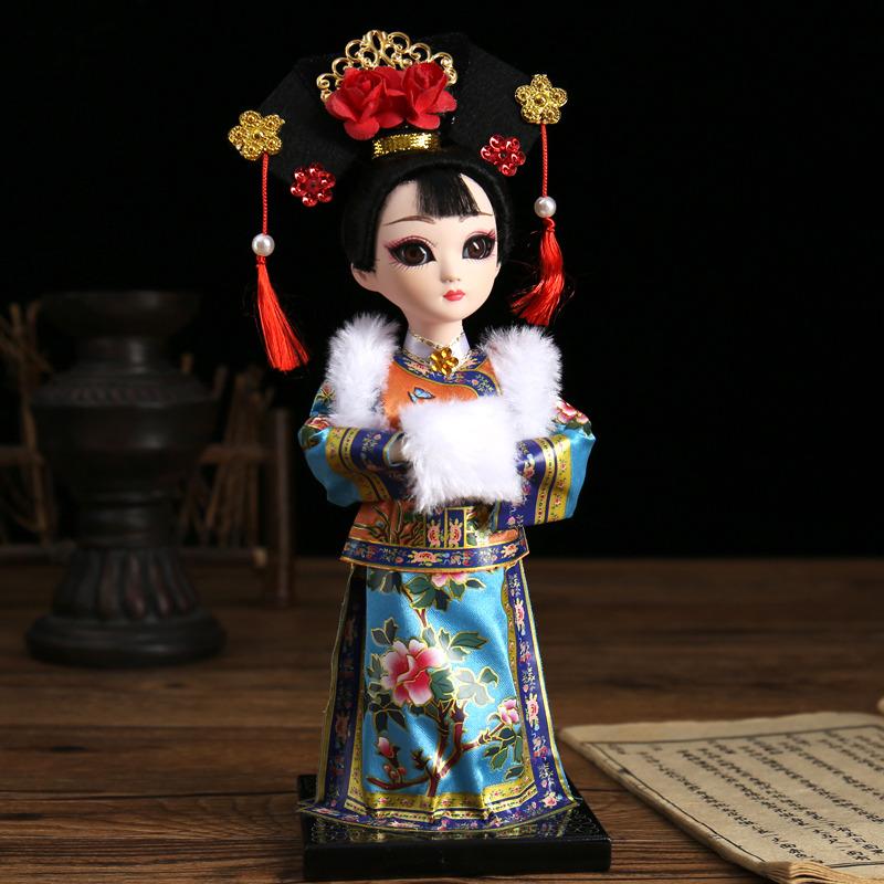 Creative Chinese Doll Ancient-style Dolls of the Qing Dynasty Twelve Golden Hair Handicrafts of Dream of Red Mansions Best Gift
