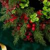 40cm Christmas Wreath with Red Berries - Artificial Eucalyptus Leaf Door Hanger, - Indoor and Outdoor Holiday Decor