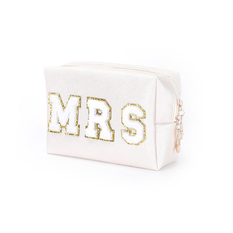 

PU Leather Embroidered Octagonal Cosmetic & Travel Wash Bag