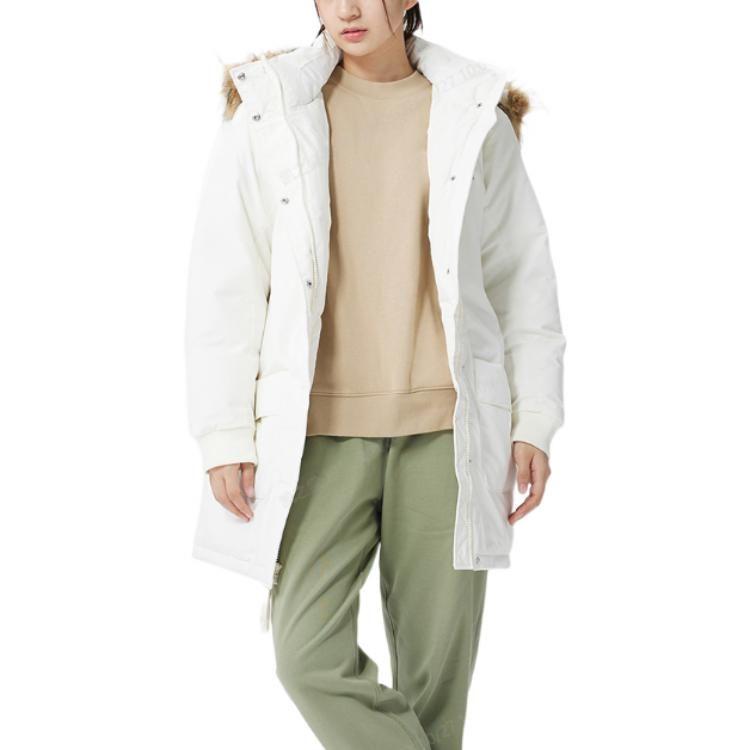 New Balance Down Jackets Women's White Hooded Moderate Other AWJ23345-CRM