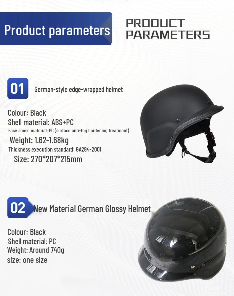 German Style PC Safety Helmet: Explosion-Proof, 4 Colors, Half Helmet for Security Protection
