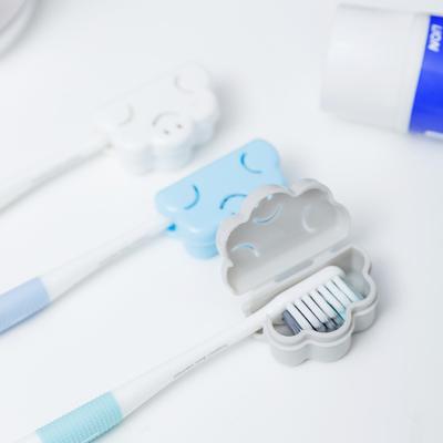 4Pcs Cute Mixed Color Portable Toothbrush Head Protective Cover Dustproof Cap Storage Case Travel