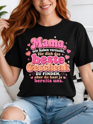 Mama Chalkboard Style Gerunisex Best Present Quote With Pink Hearts Doodle Stars And Hand Drawn Unisex All Tshirt
