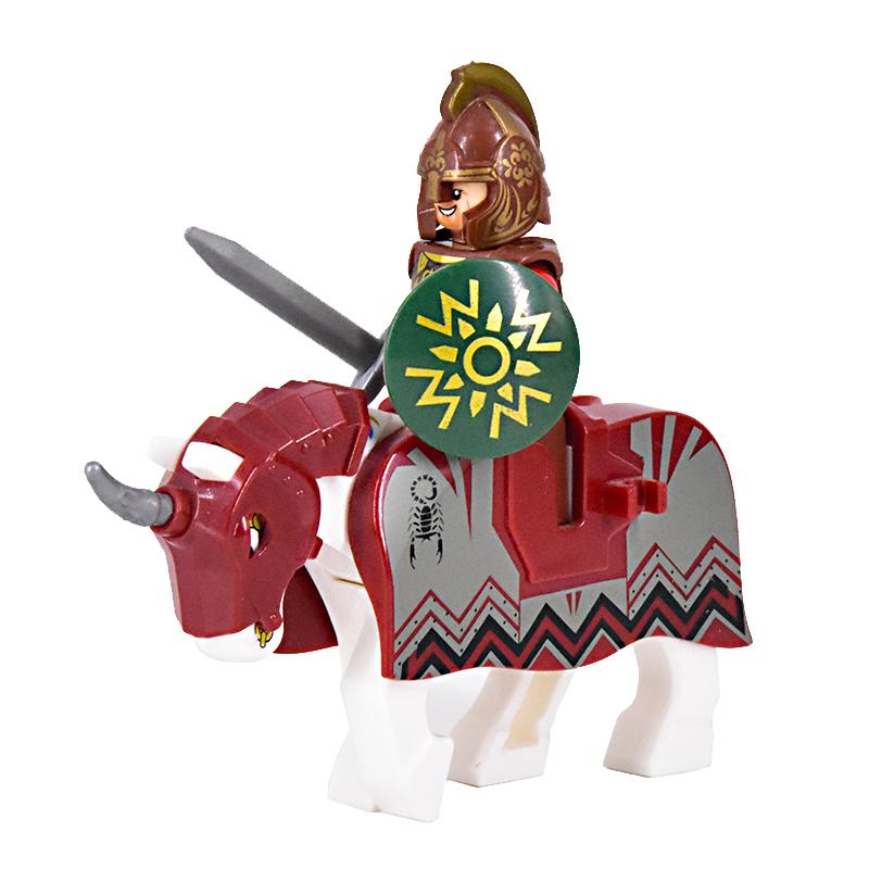 Medieval Figures Middle Ages Rome Warrior Golden Knight Horse Hawk Castle King Dragon Knights Building Blocks BricksToys gifts