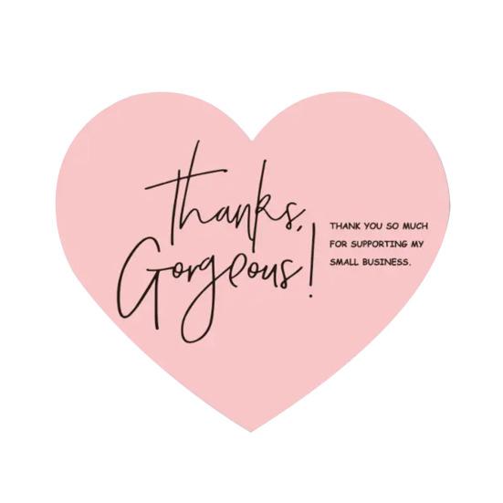 Yousheng 150 Pcs Love Heart Shaped Thank You Cards 2.36 X 2.76 Inch Blank Notecards Greeting Cards for Wedding Baby Shower Small Business