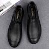 Fashion Italian Casual Shoes Men Brand Slip On Formal Luxury Shoes Men Loafers Moccasins Genuine Leather Black Driving Shoes Business