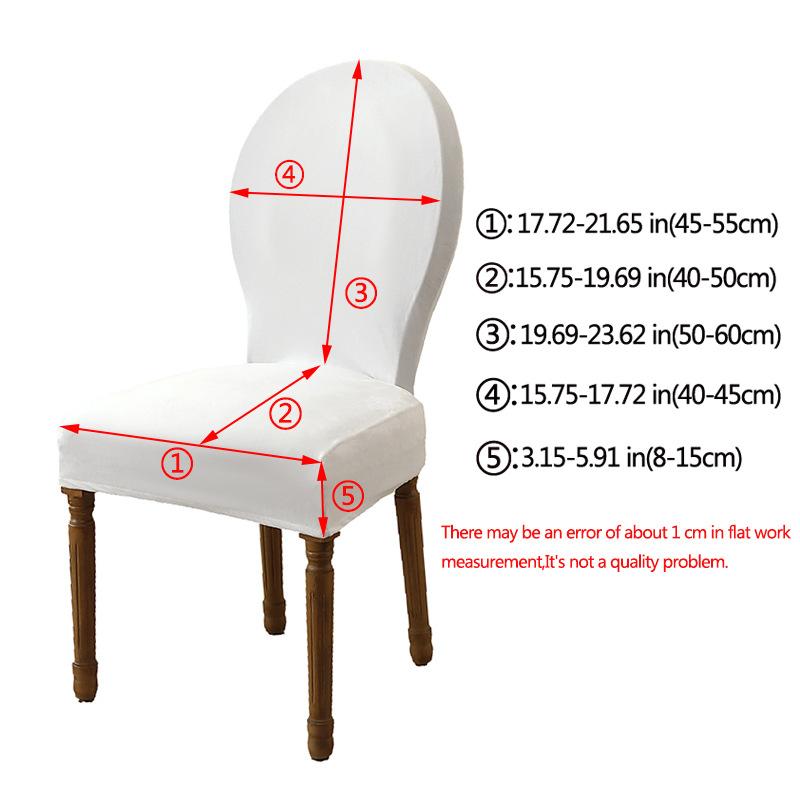 Thick Jacquard Chair Cover French Country Chair Cover Hotel Home Dining Room Dustproof Round Back Chair Cover