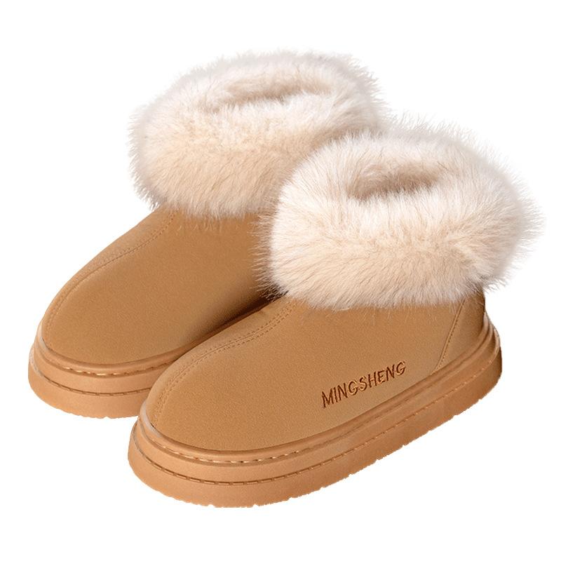 

Cotton shoes are piled and thickened in winter, and the new thick-soled bag and wool mouth are worn outside. Household warm snow boots 36-37 хаки