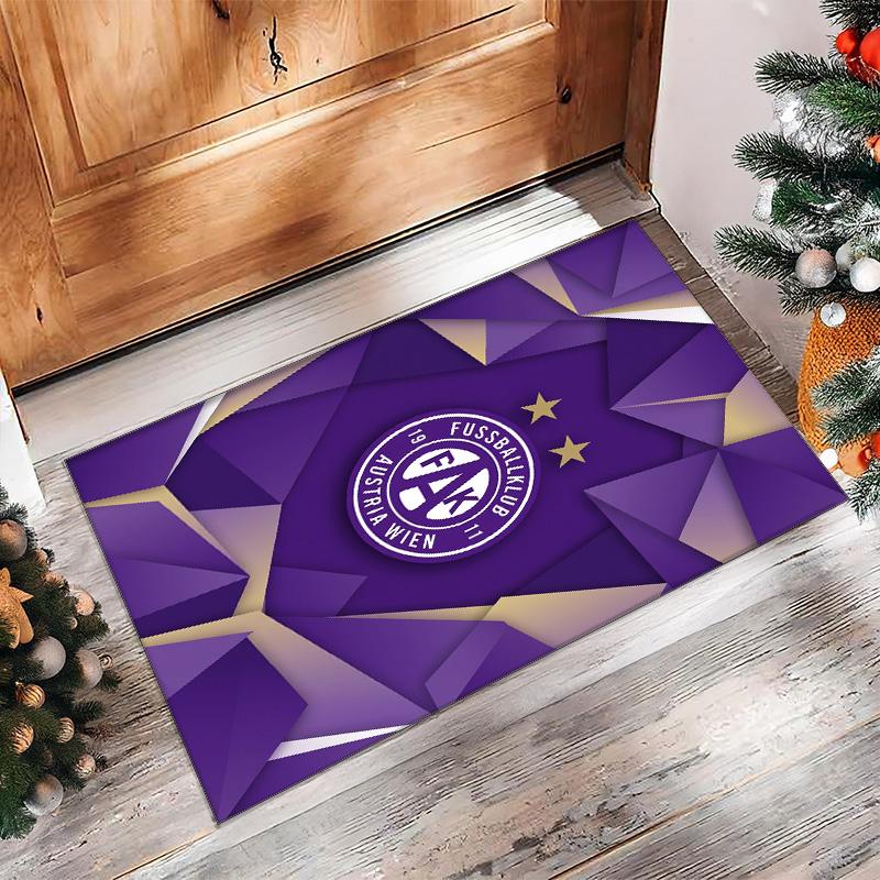 Austria Wien FC Soccer Football Pattern Soft Area Rug Non Slip Indoor Floor Carpet Sports Decor Mat for Bedroom