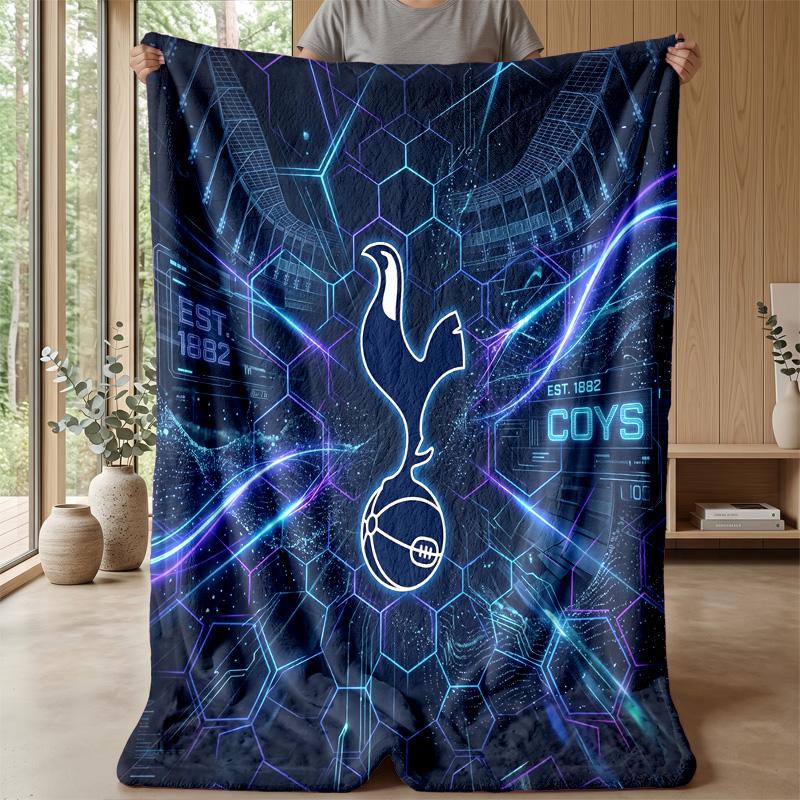 Tottenham Hotspur Theme Blanket Soft Flannel Blanket Plush Throw Blanket Cozy Sofa Bed Blanket for Home Decor