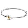 Adjustable Round Bead Bracelet S925 Pure Silver Heart Snake Bone Bracelet Charm DIY Accessories For Women's Gifts