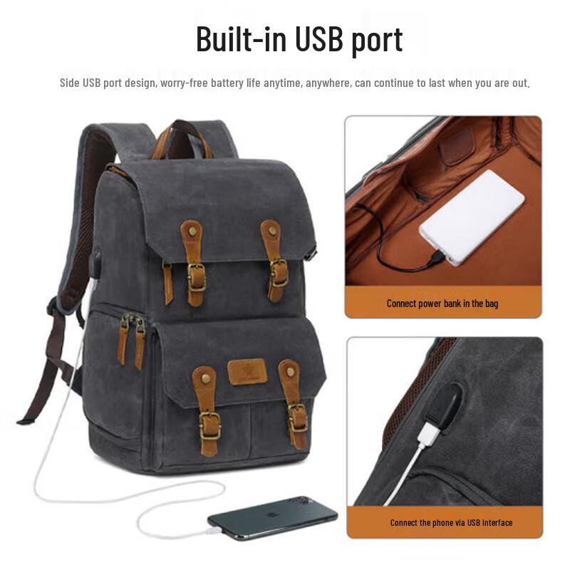 WOLFGANG S23 Outdoor Travel Camera Laptop Backpack