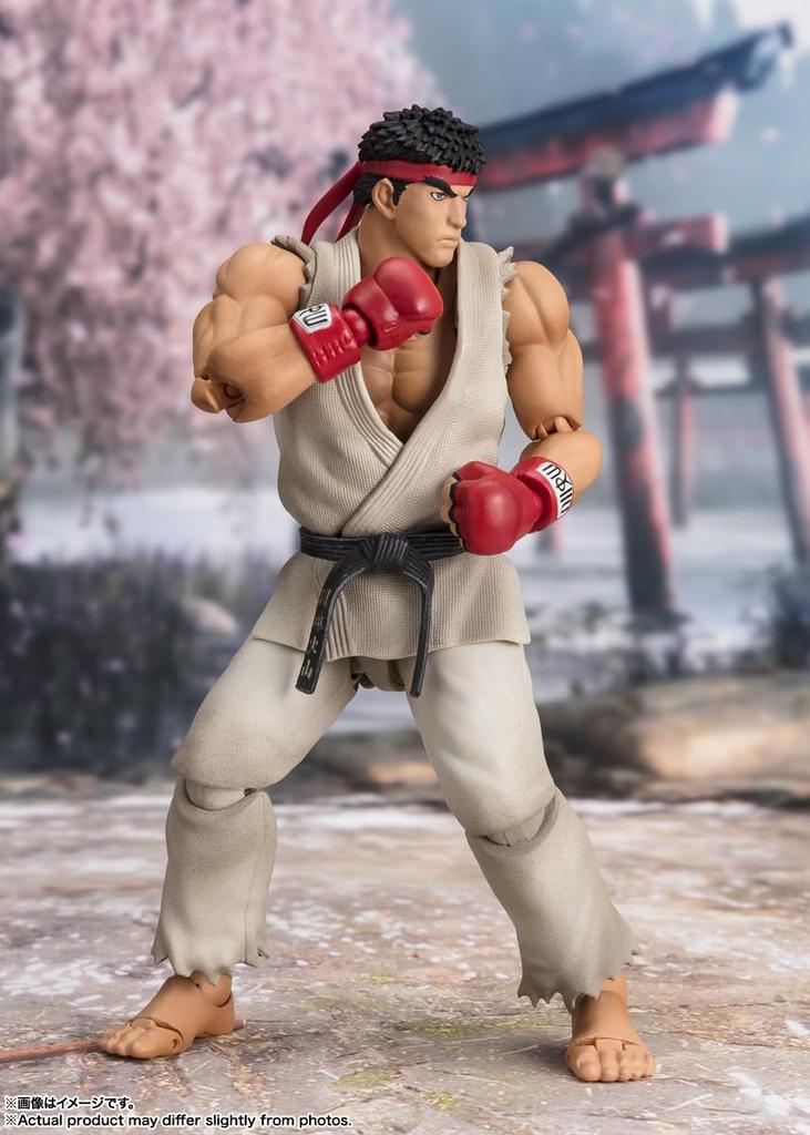 TAMASHII NATIONS Street Fighter Ryu 150 mm malt bevegelig figur SHFiguarts -Antrekk 2- Ca.. PVC og ABS