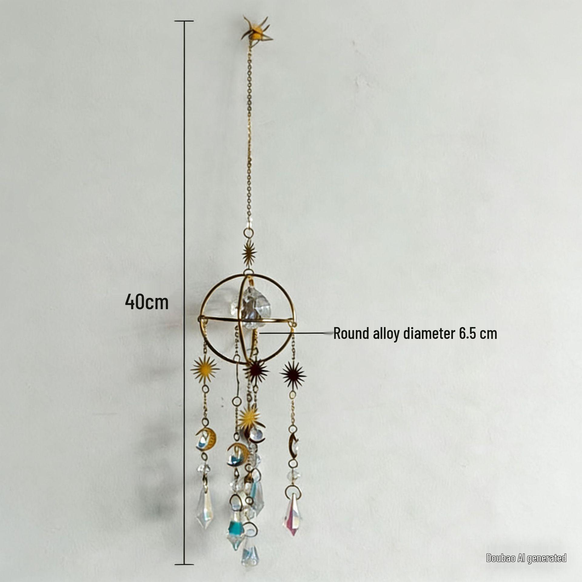 

Crystal Sun Catcher Wind Chime: Stone Pendant Ornament for Balcony or Bedroom