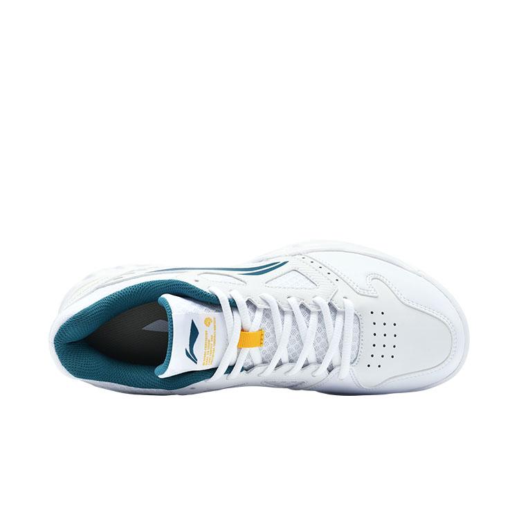 New LiNing Feather Durable Breathable Coverage Low Top Badminton Shoes Unisex White Green AYTT023-6