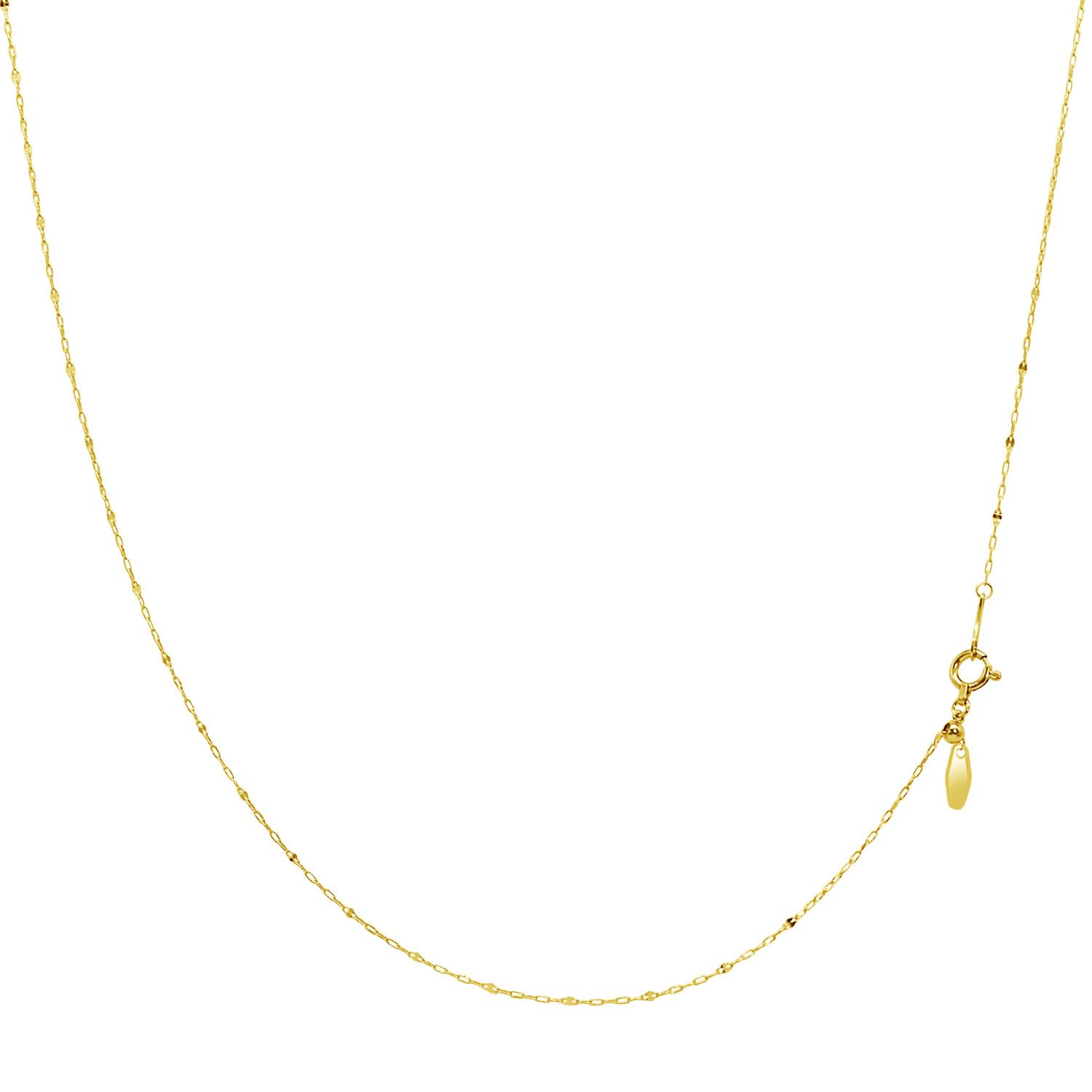 

Lala Christie Золотая цепочка 18 карат Лепесток Тобикома Приблизительно до 45 см Регулируемое колье, Золото, 5, Ширина 1,1 мм, 0,8 г, Длинное, Длина, lc97-0009 золотой