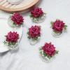 Set Of 2 Pieces Silk Flower Corsage Artificial Flower Rose Corsage Bracelet  for Valentine's Day