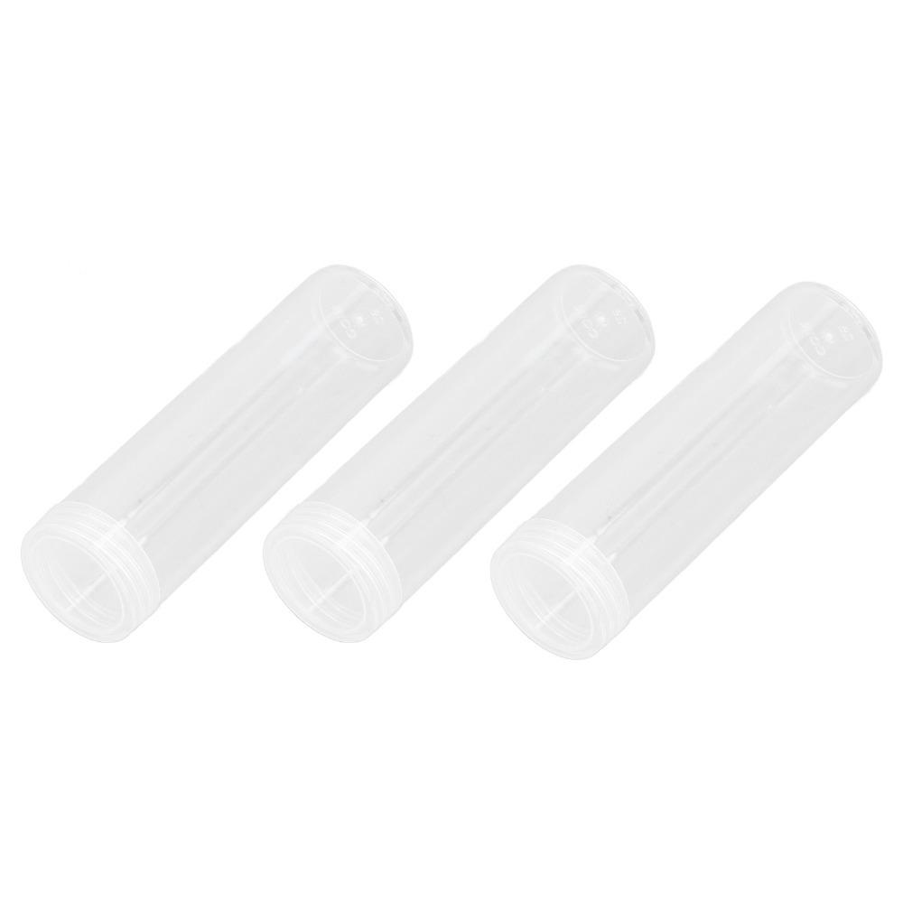 10pcs Round Coin Storage Tubes Plastic Screw On Lid Plastic Coin Tubes Clear Reusable Coin Collection Tubes Commemorative Coins
