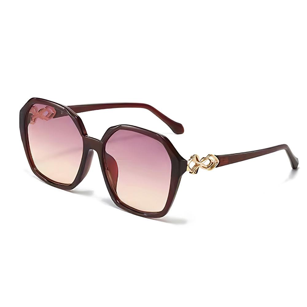 Vintage Sunglasses For Women Transparent Frame Gradient Color Glasses Large Frame And Personalized Charm Design Glasses Women