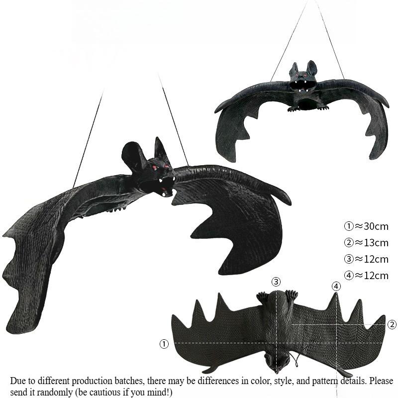 Halloween Hanging Bat Ornaments Realistic Simulation Holiday Party Decor Halloween, Day of the Dead Decorations Hangable Design