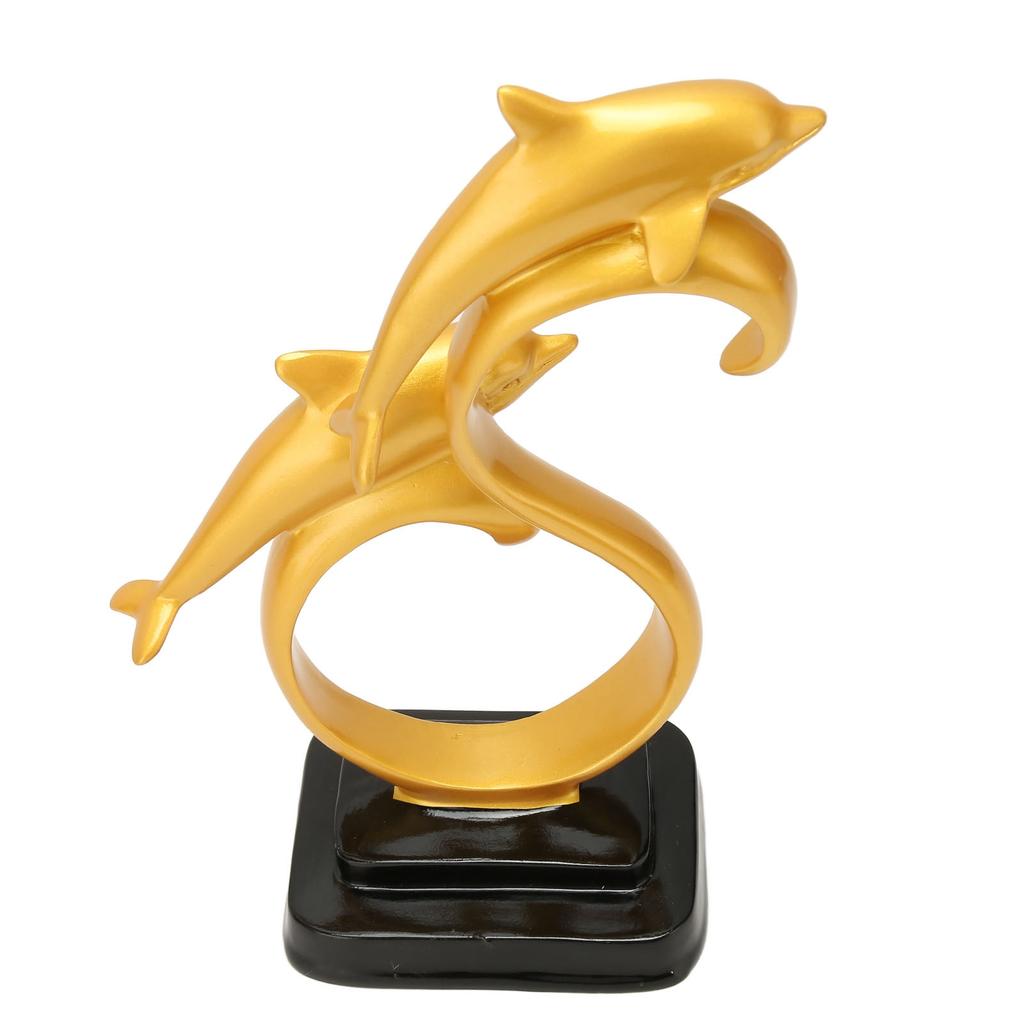 Resin Dolphin Home Decoration Elegant Photography Prop Ornament for Living Room Office