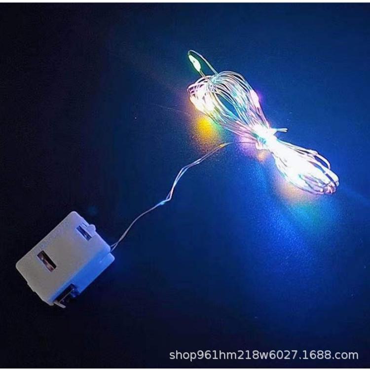 

Красочные светодиодные кнопки-подсветки своими руками - мини-медная проволочная гирлянда с маленькой белой коробкой для декоративных букетов 1m 10 LEDs