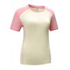 Sports Short Sleeved Color Blocked Fitness Top, Women's Tight Yoga Suit, Outdoor Running Casual T-shirt