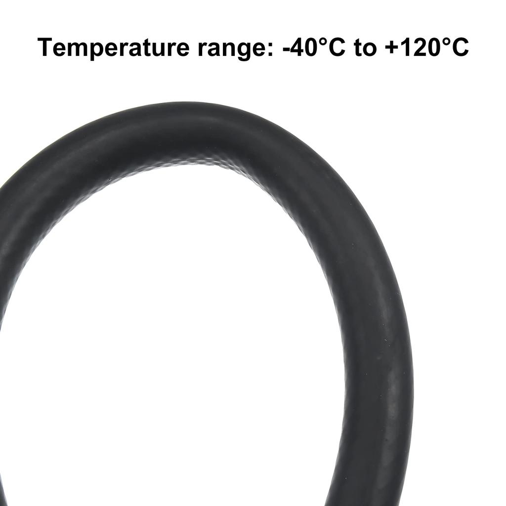 X AUTOHAUX Auto-Heizungsschlauch Auto Flexibler Gerader Heizungsschlauch Mehrzweckschlauch Gummi Schwarz Länge 1m Innendurchmesser 13mm