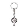 Celtic Knot Charm Hexagram Keychain Irish Amulet Key Ring 28mm Ring