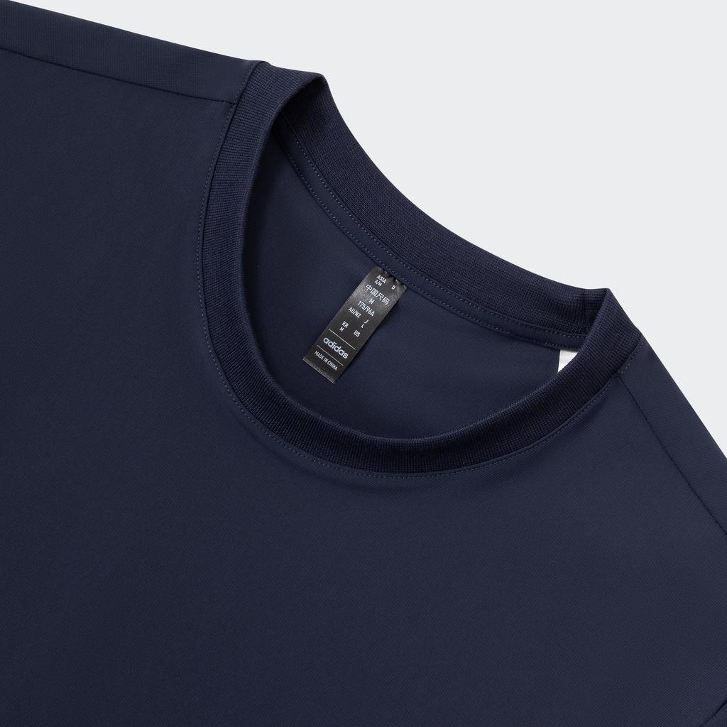 Adidas T Shirts Men's Navy Blue Crew Neck Moderate JD5750