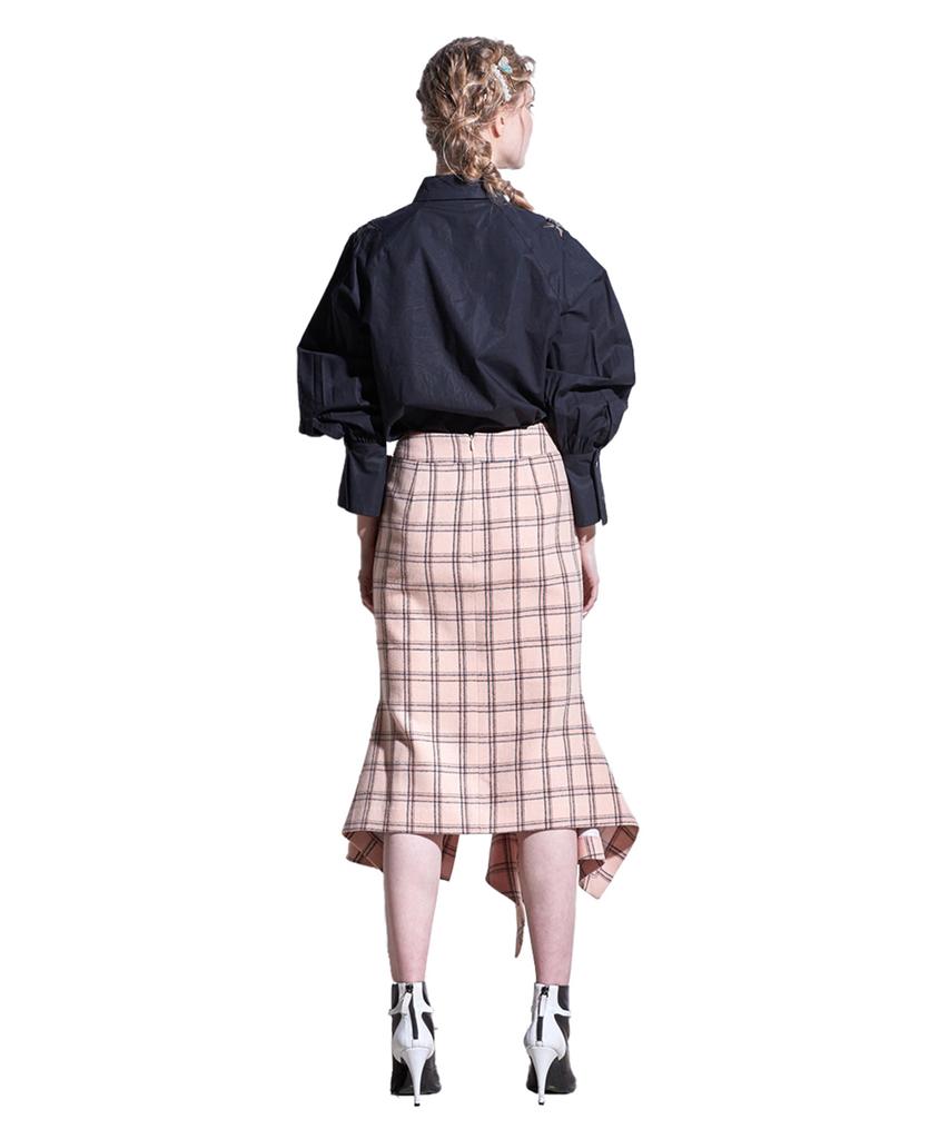 Greedius Check Ruffle Skirt