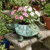 Decorative Turtle Planter Statue Rustic Style Animal Sculpture Succulent Pot  Outdoor Decoration
