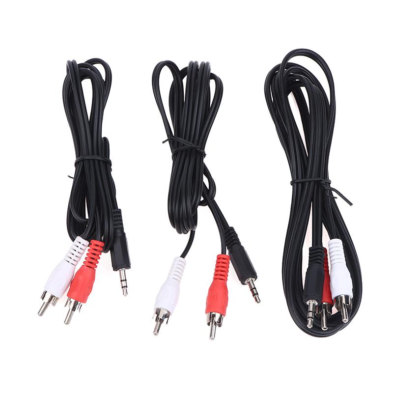 3.5Mm Jack To 2 Rca Stereo Audio Car Cable 3.5 Mm Male To 2Rca Male Coaxial Aux Cable Splitter For Tv Laptop Mp3 Speakers
