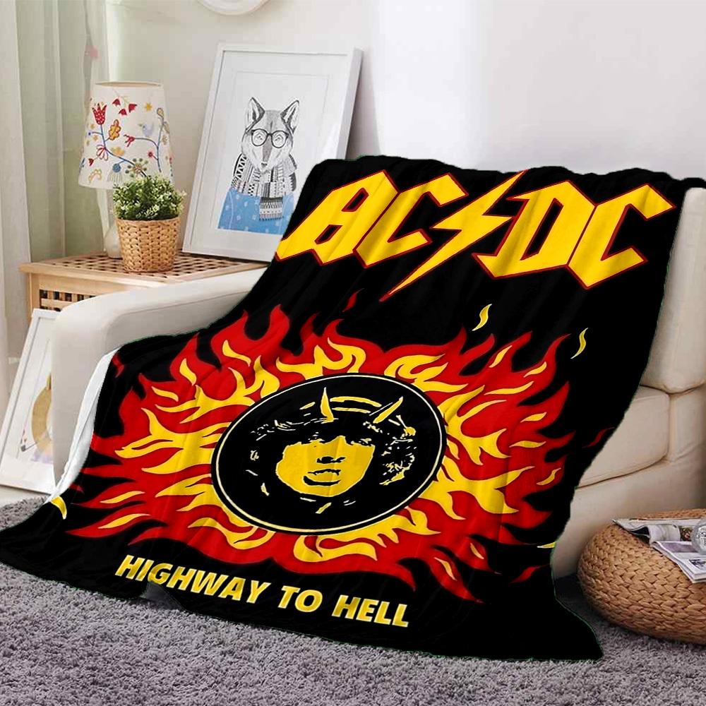 

1pc AC/DC Highway to Hell Soft Flannel All Season Throw for Home, Office, Outdoor UseDurable Comfort Soft Warm Throw for Home 80x120cm