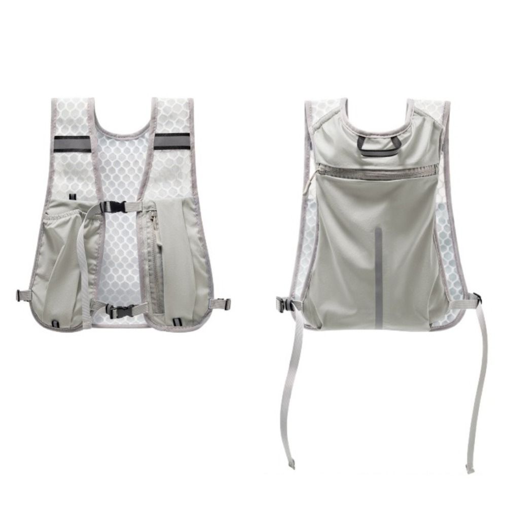 Chest Pack Running Storage Vest Phone Storage Pocket Waterproof Nylon Running Hydrating Backpack Breathable Reflective