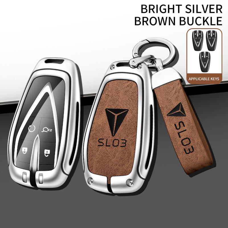 For Changan Eado Cs55 Cs35Plus Cs55Plus Cs75Plus Cs95 Cs15Ev Cx70 Key Case Zinc Alloy Leather Car Smart Remote Key Cover