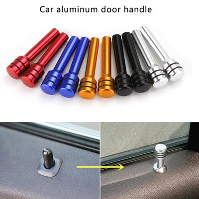 4Pcs Alloy Car Door Lock Knobs Anti-deformed Inner Door Lock Pull Pins Automotive Inner Door Latches Decor Interior