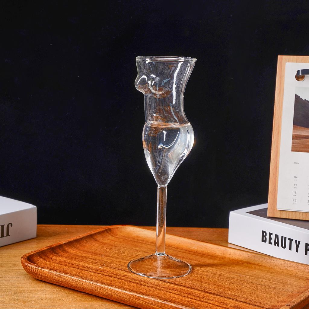 Einzigartiges Cocktailgläser Set Kreatives Weinglas Verdrehtes Design Transparent Kunst Barzubehör für Whiskey Cocktail Spaß Hausbar Dekor