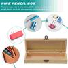 Large Capacity Wood Pencil Case Boxes Durable Kids Storage Daily Pen Supply Students Desk ganizers Pencil Wooden Mold School