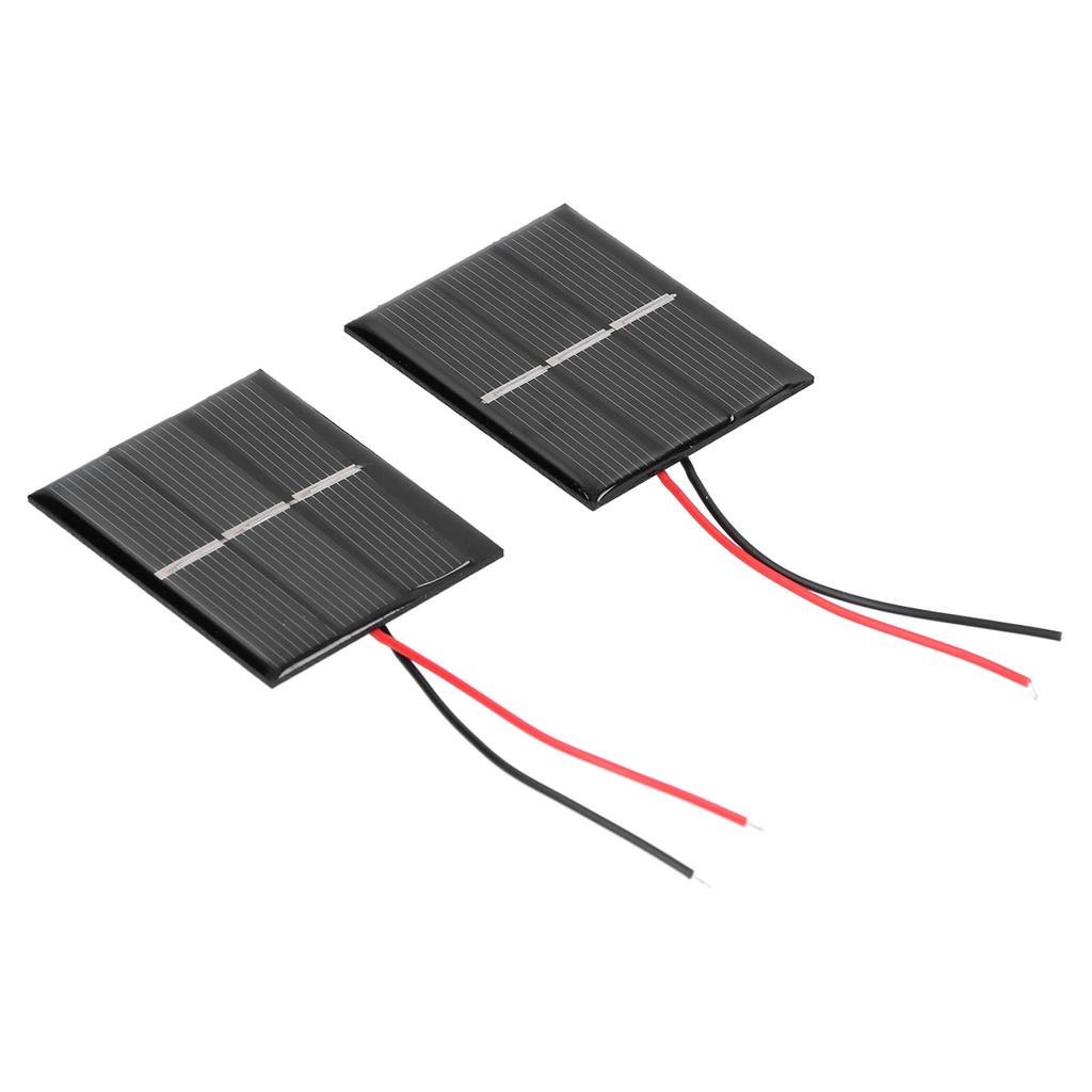 2Pcs Solar Panel Module Polysilicon Micro Mini Glue Power Solar Cells 43x55mm 0.4W 1.5V
