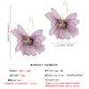 Women Sweet Fairy Style Fabric Big Petal Flower Earrings
