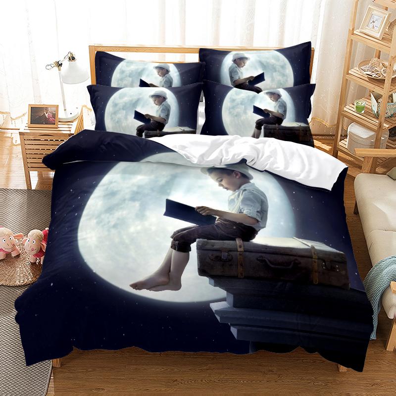 3D Digital Printing Bedding Set Quilt Cover and Pillowcase Single Double Bed Full Size Bedroom Bedding Home Decoration