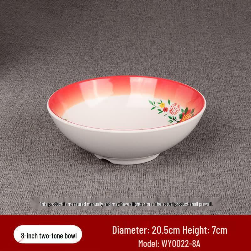 ZISIZ Retro Melamine Floral Divided Serving Plate